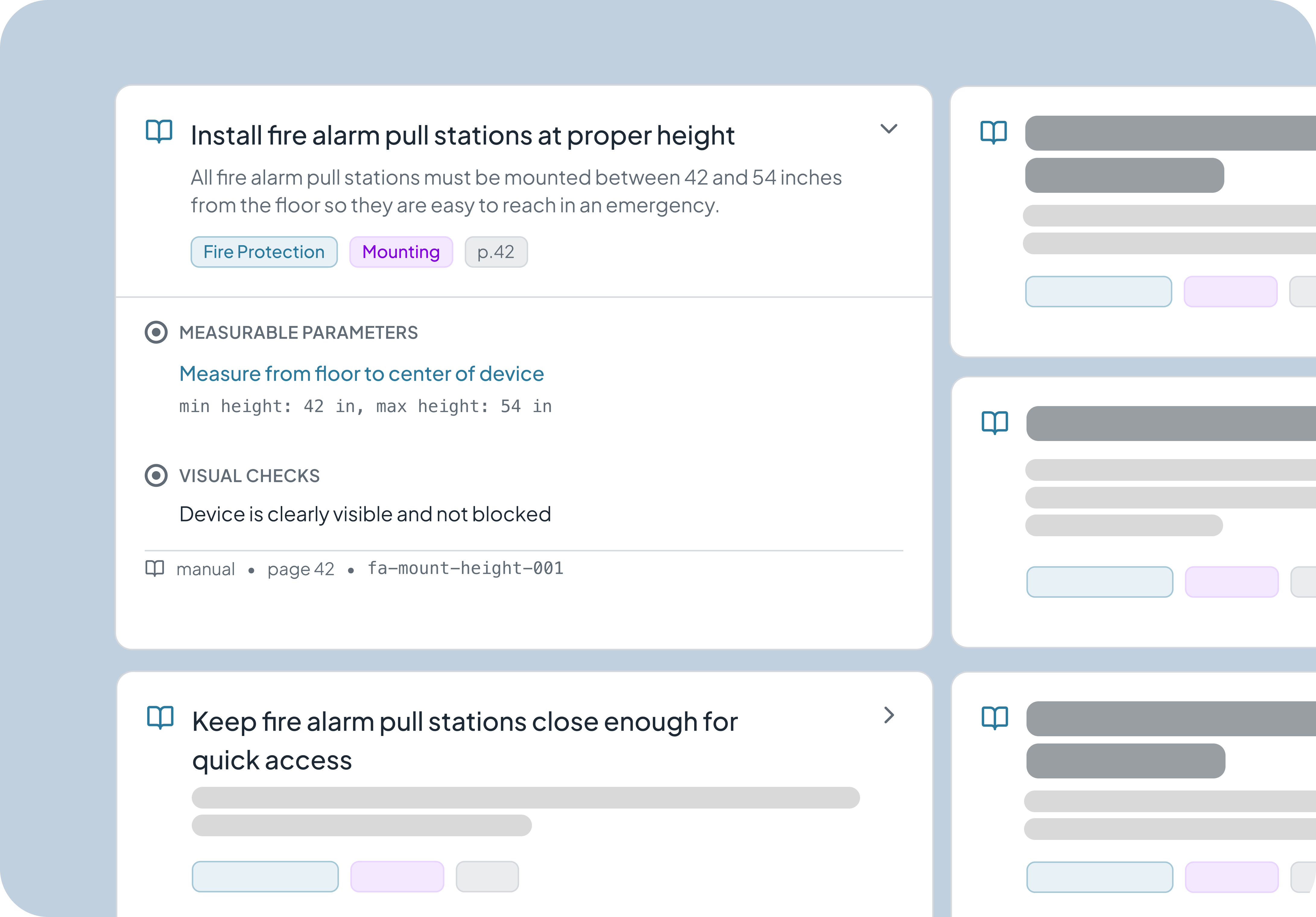 Structured quality rules — plain language, measurable parameters, traceability, and visual examples